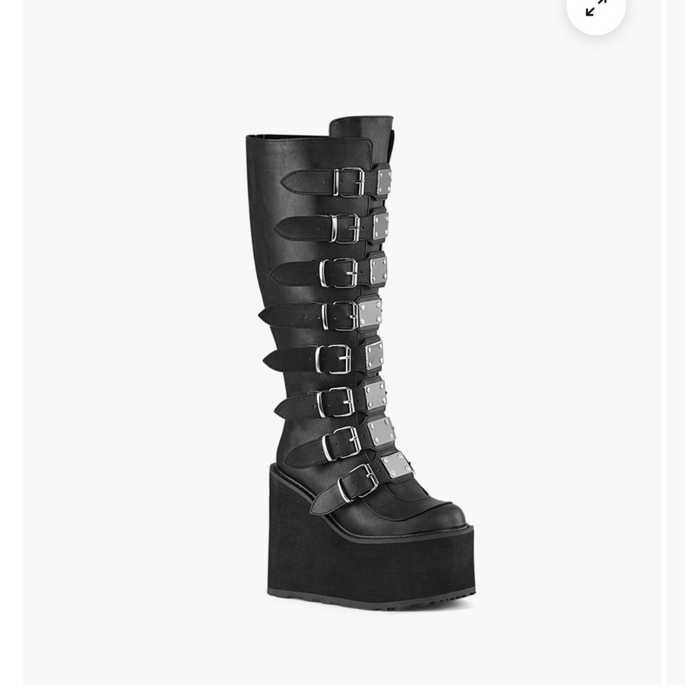 Demonia Platform Knee-High Boots
